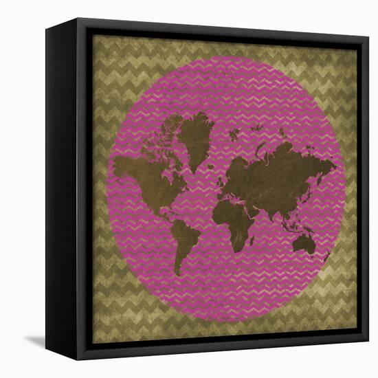 World Chevron-Erin Clark-Framed Stretched Canvas