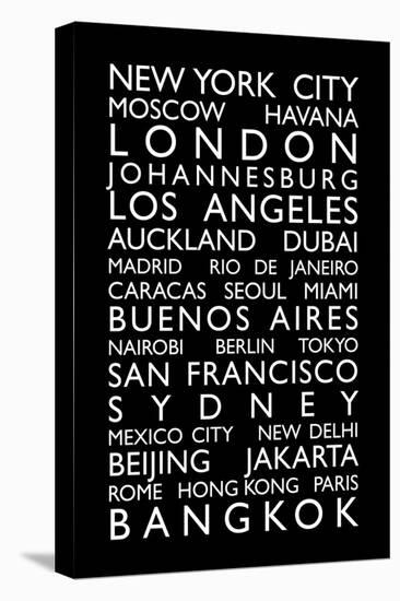 World Cities Bus Roll (Blind)-Michael Tompsett-Stretched Canvas