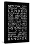 World Cities Bus Roll (Blind)-Michael Tompsett-Framed Stretched Canvas