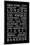 World Cities Bus Roll (Blind)-Michael Tompsett-Mounted Art Print