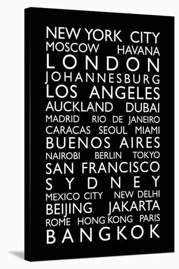 World Cities Bus Roll (Blind)-Michael Tompsett-Stretched Canvas