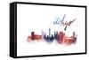 World Cities Skyline II-Grace Popp-Framed Stretched Canvas