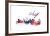 World Cities Skyline II-Grace Popp-Framed Premium Giclee Print