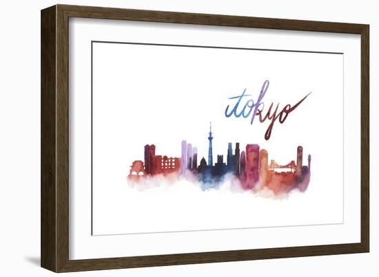 World Cities Skyline II-Grace Popp-Framed Art Print