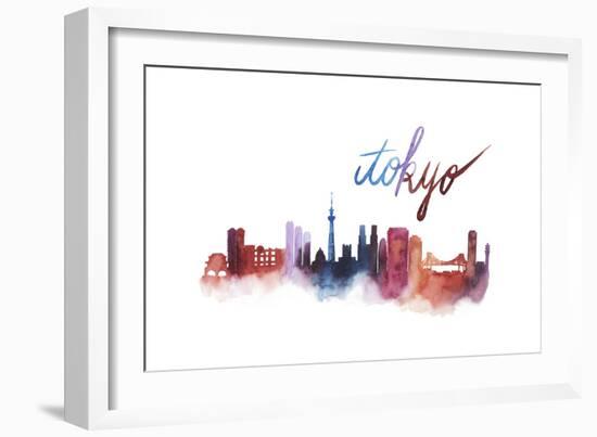 World Cities Skyline II-Grace Popp-Framed Art Print