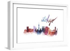World Cities Skyline II-Grace Popp-Framed Art Print