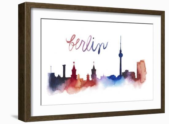 World Cities Skyline IV-Grace Popp-Framed Art Print