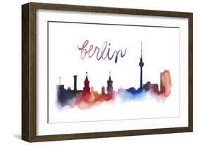 World Cities Skyline IV-Grace Popp-Framed Art Print