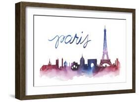 World Cities Skyline V-Grace Popp-Framed Art Print