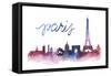 World Cities Skyline V-Grace Popp-Framed Stretched Canvas