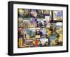 World City Tour Collage-null-Framed Giclee Print