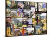 World City Tour Collage-null-Mounted Giclee Print
