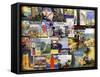 World City Tour Collage-null-Framed Stretched Canvas