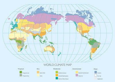 World Climate Map Printable World Climate Map' Print - Max Carter | Allposters.com