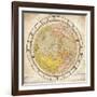 World Clock and Time Lines Indicating Path of Venus from 1874 to 1882, from Villa's Map of World-Ignazio Villa-Framed Giclee Print