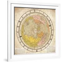 World Clock and Time Lines Indicating Path of Venus from 1874 to 1882, from Villa's Map of World-Ignazio Villa-Framed Giclee Print