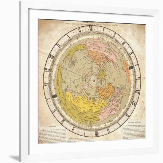 World Clock and Time Lines Indicating Path of Venus from 1874 to 1882, from Villa's Map of World-Ignazio Villa-Framed Giclee Print