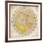 World Clock and Time Lines Indicating Path of Venus from 1874 to 1882, from Villa's Map of World-Ignazio Villa-Framed Giclee Print