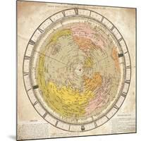 World Clock and Time Lines Indicating Path of Venus from 1874 to 1882, from Villa's Map of World-Ignazio Villa-Mounted Giclee Print