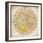 World Clock and Time Lines Indicating Path of Venus from 1874 to 1882, from Villa's Map of World-Ignazio Villa-Framed Giclee Print