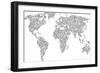 World Composition Map Organized of Boat Steering Wheel Icons. Vector Boat Steering Wheel Scatter Fl-Aha-Soft-Framed Premium Giclee Print