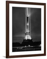 World Fair in Paris, 1937 : Illumination of the Eiffel Tower by Night-null-Framed Photo