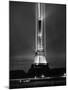 World Fair in Paris, 1937 : Illumination of the Eiffel Tower by Night-null-Mounted Photo