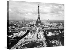 World Fair in Paris in 1900 : Champs De Mars with Eiffel Tower-null-Stretched Canvas