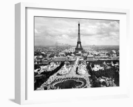 World Fair in Paris in 1900 : Champs De Mars with Eiffel Tower-null-Framed Photo