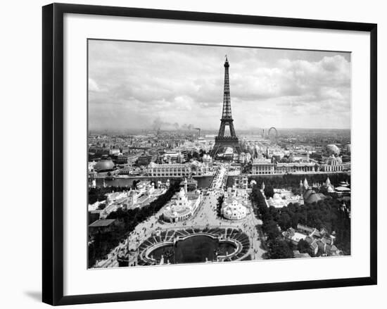 World Fair in Paris in 1900 : Champs De Mars with Eiffel Tower-null-Framed Photo