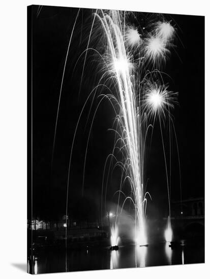 World Fair, Paris, 1937 : Firewroks at the Bridge of Auteuil-null-Stretched Canvas