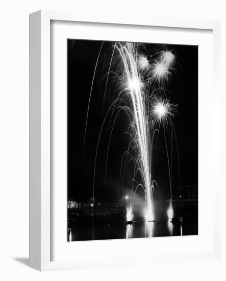 World Fair, Paris, 1937 : Firewroks at the Bridge of Auteuil-null-Framed Photo