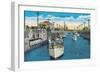 World famous Canal Locks, Ballard, Seattle - Seattle, WA-Lantern Press-Framed Art Print