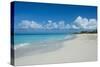 World famous white sand on Grace Bay beach, Providenciales, Turks and Caicos, Caribbean-Michael Runkel-Stretched Canvas