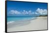 World famous white sand on Grace Bay beach, Providenciales, Turks and Caicos, Caribbean-Michael Runkel-Framed Stretched Canvas