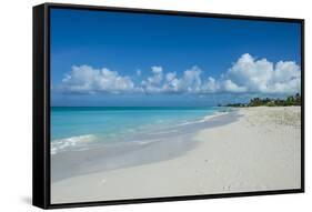 World famous white sand on Grace Bay beach, Providenciales, Turks and Caicos, Caribbean-Michael Runkel-Framed Stretched Canvas