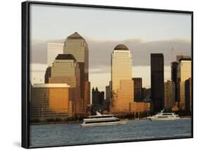 World Financial Center Buildings and Lower Manhattan Skyline Across the Hudson River, New York, USA-Amanda Hall-Framed Photographic Print