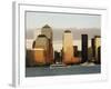 World Financial Center Buildings and Lower Manhattan Skyline Across the Hudson River, New York, USA-Amanda Hall-Framed Photographic Print