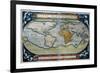 World from Atlas by Abraham Ortelius Theatrum-null-Framed Giclee Print