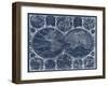 World Globes Blueprint-Vision Studio-Framed Art Print