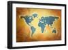 World Grunge Map-oculo-Framed Art Print