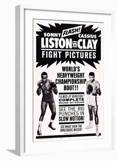 World Heavyweight Championship Bout: Charles 'Sonny' Liston Vs. Cassius Clay-null-Framed Art Print