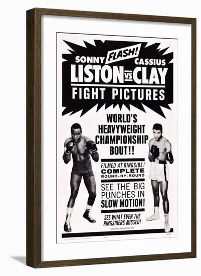 World Heavyweight Championship Bout: Charles 'Sonny' Liston Vs. Cassius Clay-null-Framed Art Print