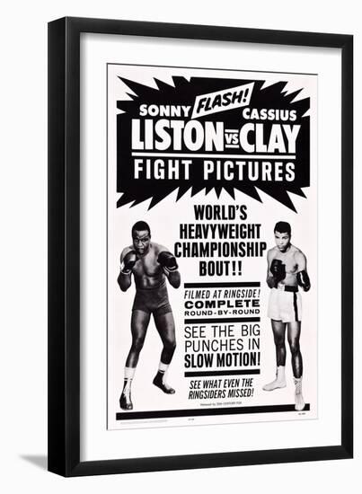 World Heavyweight Championship Bout: Charles 'Sonny' Liston Vs. Cassius Clay-null-Framed Art Print