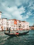 Venetian Gondolier Punts Gondola in Venice, Italy-World Image-Stretched Canvas