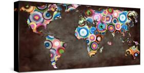 World in circles-Joannoo-Stretched Canvas