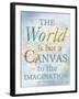 World is a Canvas-Elizabeth Medley-Framed Art Print