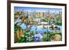 World Landmarks-Adrian Chesterman-Framed Art Print