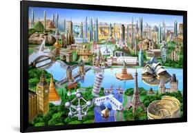 World Landmarks-Adrian Chesterman-Framed Art Print