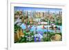 World Landmarks-Adrian Chesterman-Framed Premium Giclee Print